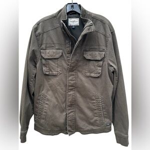FLAG & ANTHEM Army Green Military Flack Utility Chore Trucker Jacket Size S